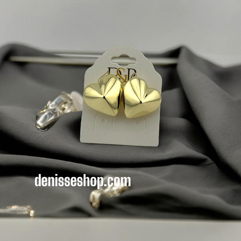 14K HEART EARRINGS E503
