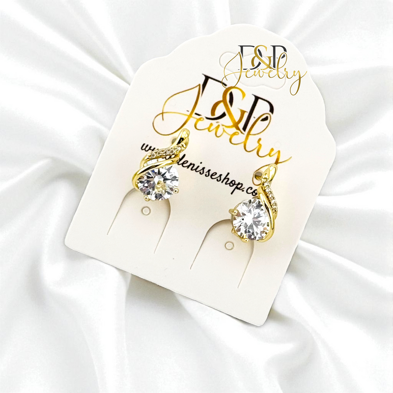 14K WHITE HUGGIE EARRING E1040