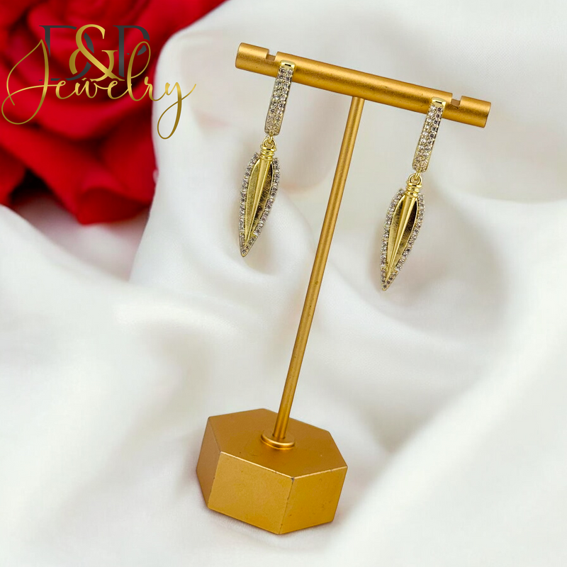 14K FETHER EARRING E836