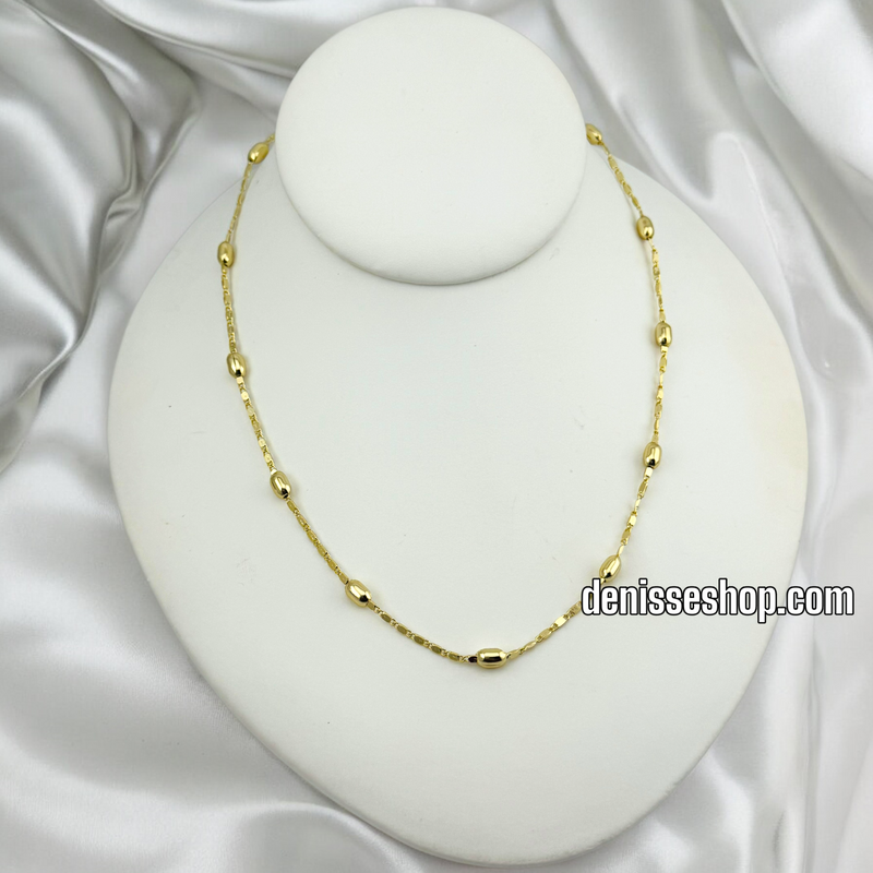 14K BARREL BEAD CHAIN 3MM CH084
