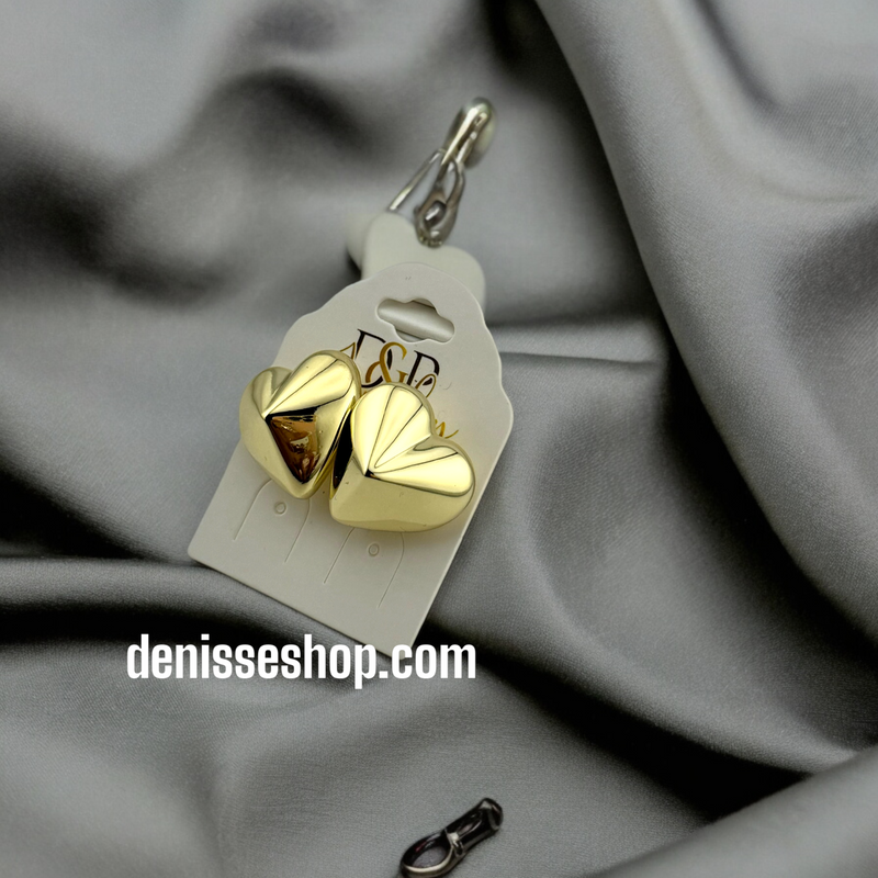 14K HEART EARRINGS E503