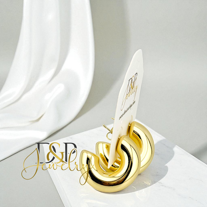 14K FASHION GOLD HOOP HP726
