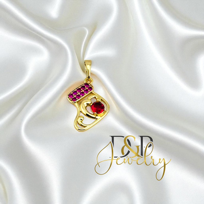 14K PINK SHOE PENDANT P727