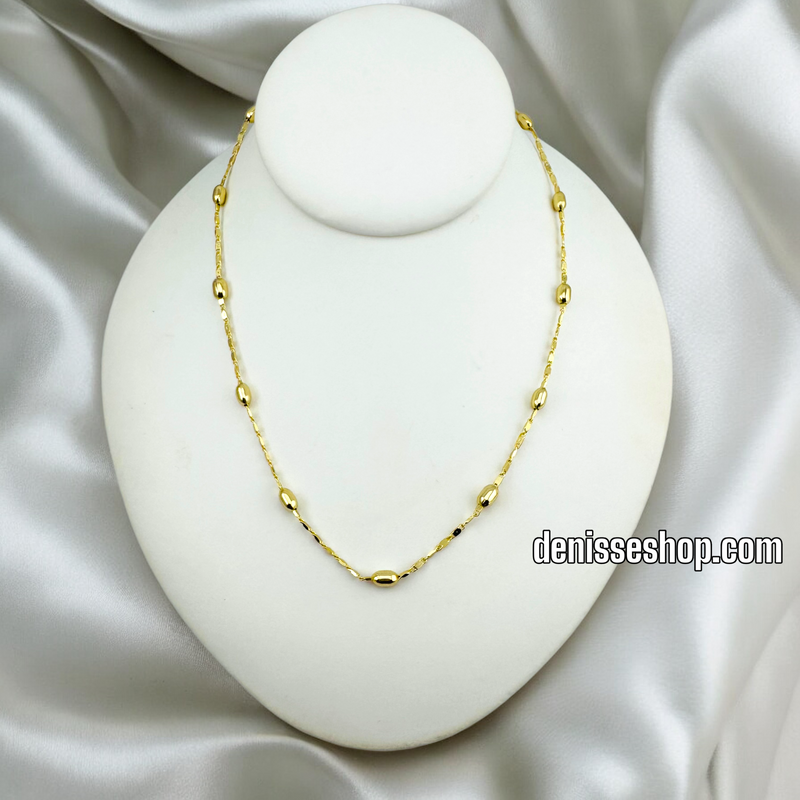 14K BARREL BEAD CHAIN 3MM CH084
