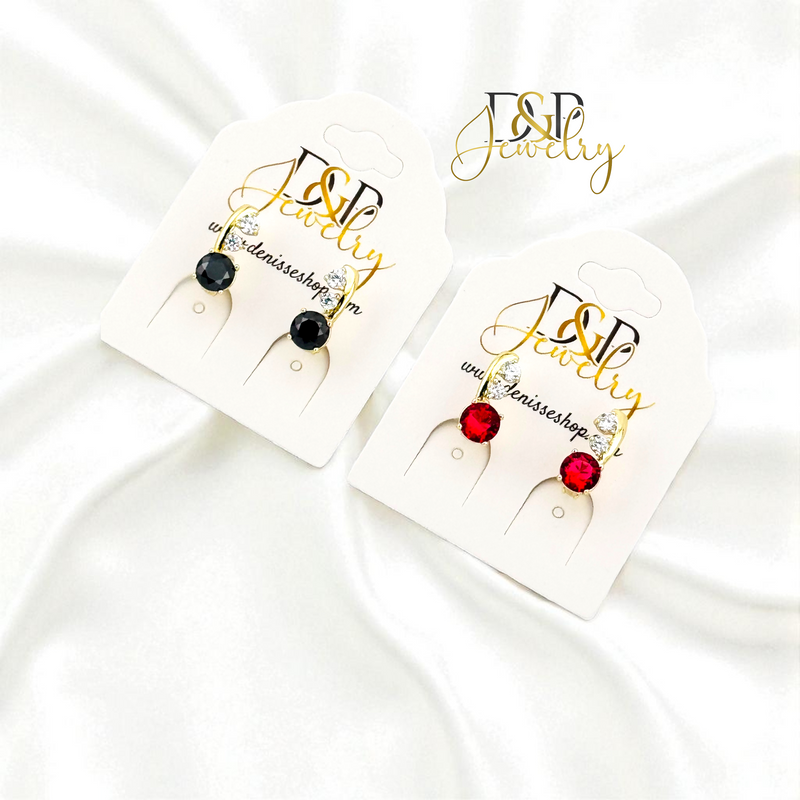 14K ELEGANT 2 VARIANTS HUGGIE EARRING E1033