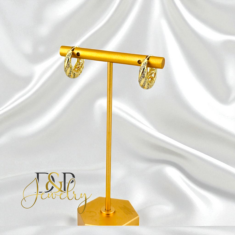 14K GOLD FASHION HOOP EARRING HP739