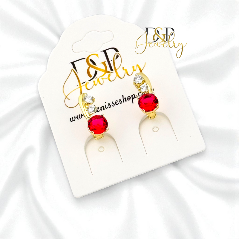 14K ELEGANT 2 VARIANTS HUGGIE EARRING E1033