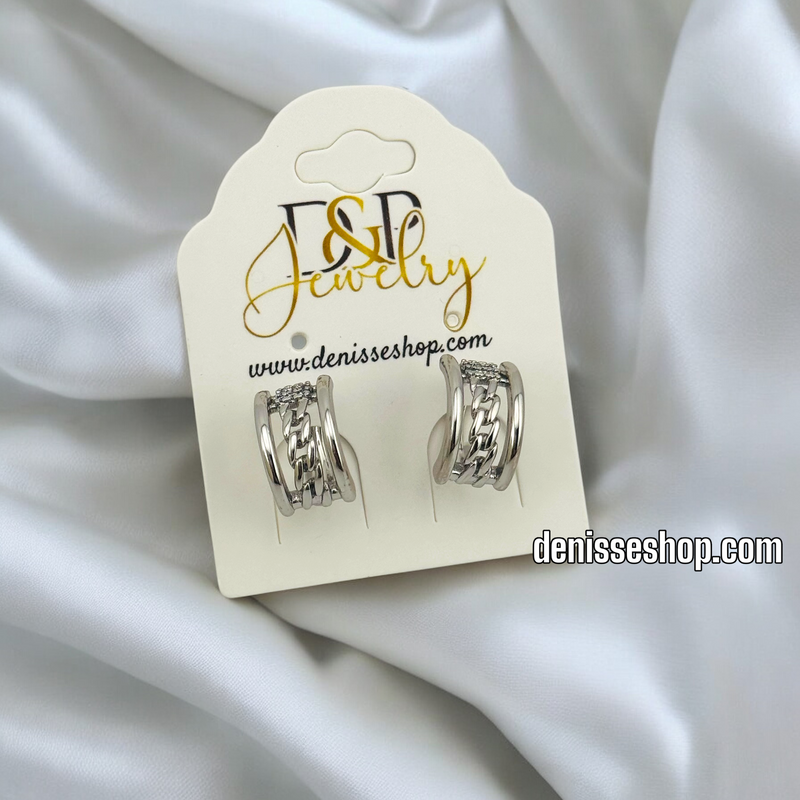 SILVER HUGGIE EARRINGS E790