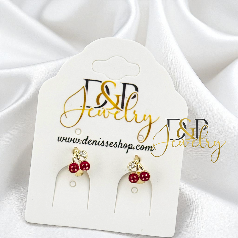 14K CHERRY SMALL HOOP EARRING HP792