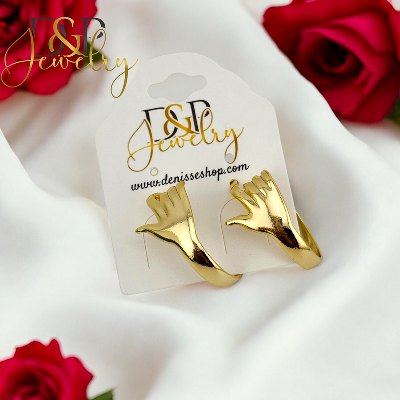 14K HAND HOOP EARRING HP637