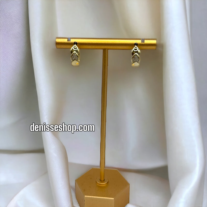 14K GOLD HOOPS EARRINGS E438