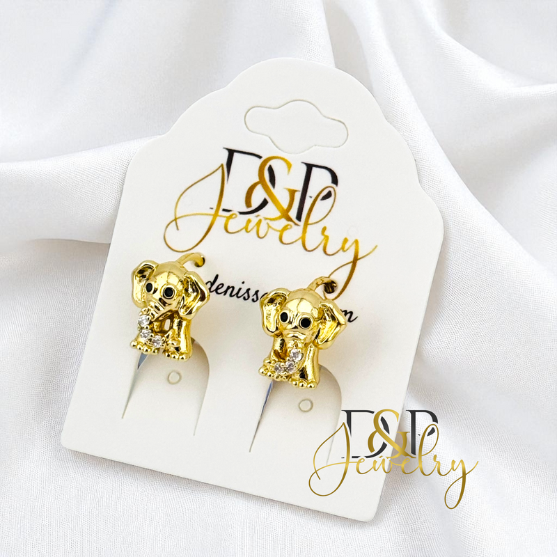 14K ELEPHANT HOOP EARRING HP756
