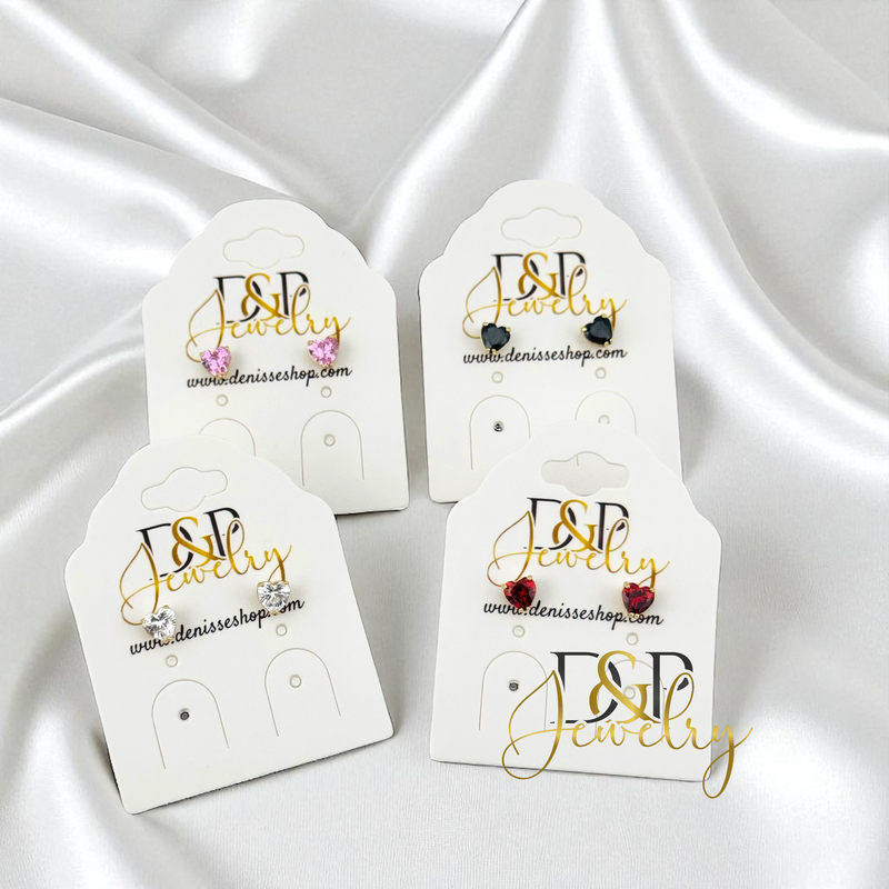 14K SMALL HEART EARRING E962