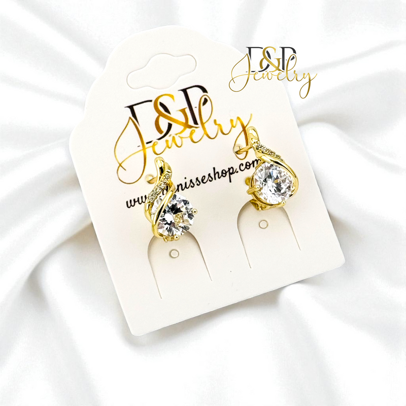 14K WHITE HUGGIE EARRING E1040