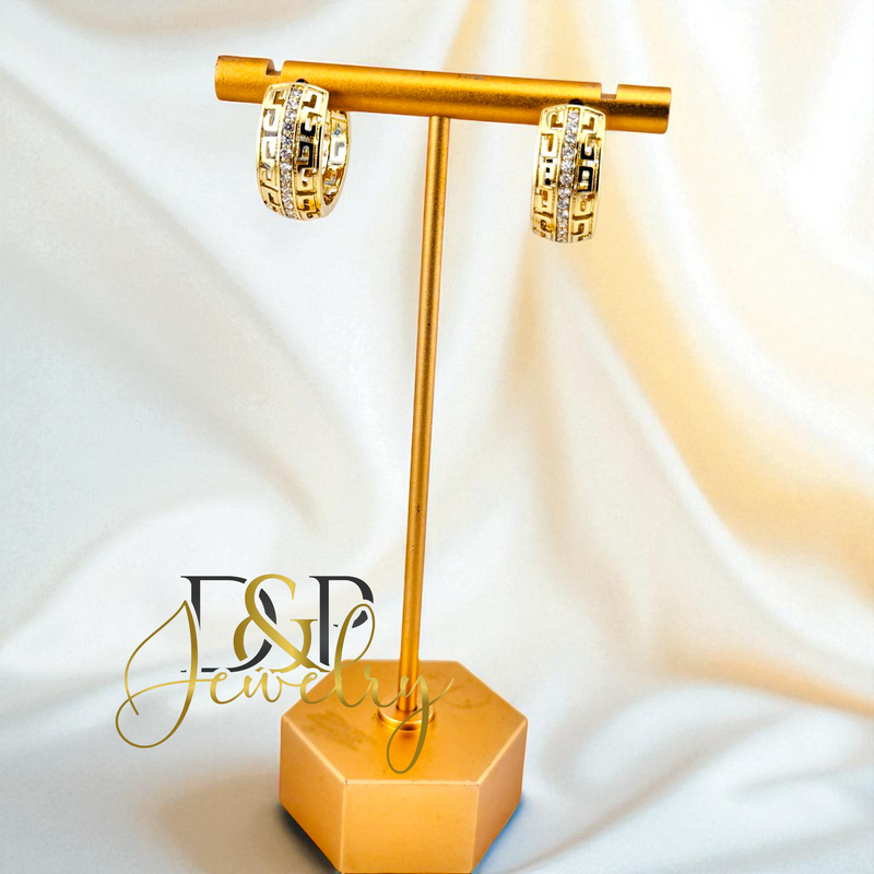 14K THICK SHORT HOOP HP712