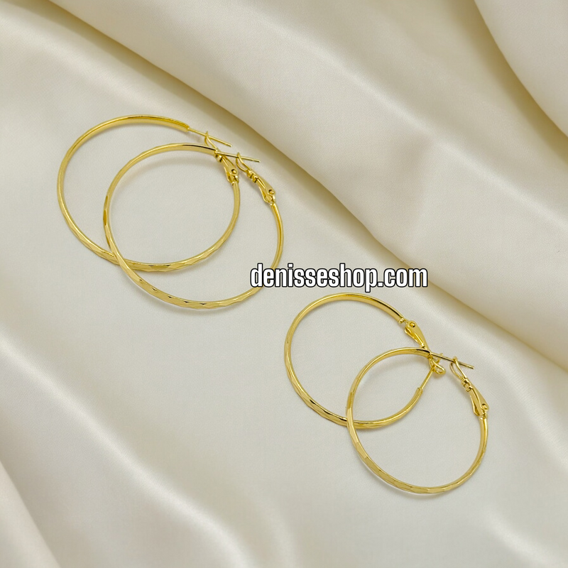18K SIMPLE GOLD HOOPS HP433