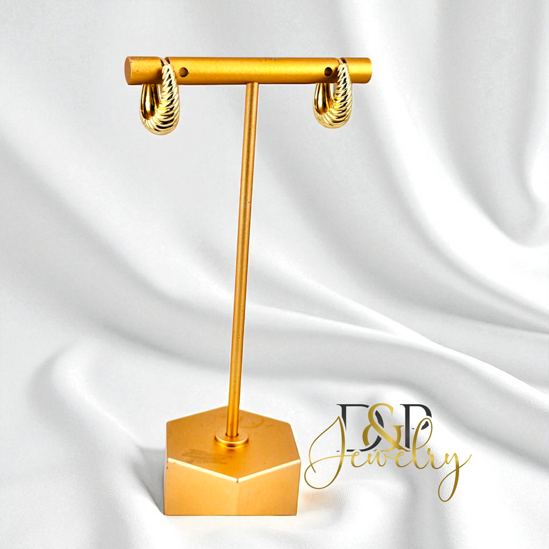 14K SMALL GOD HOOP EARRING HP761