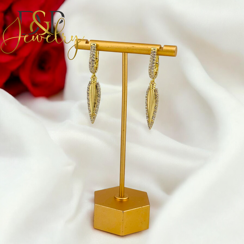 14K FETHER EARRING E836