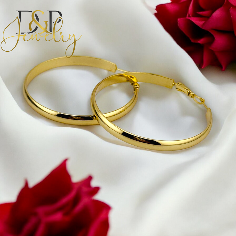 14K long Hoop Earring HP636