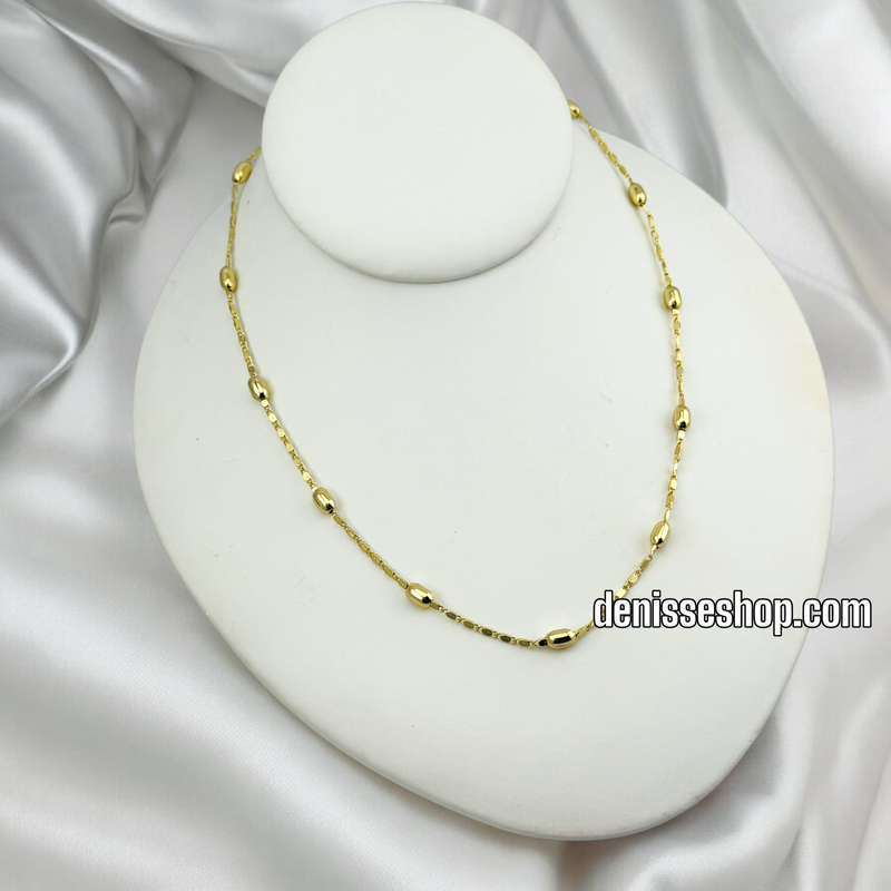 14K BARREL BEAD CHAIN 3MM CH084