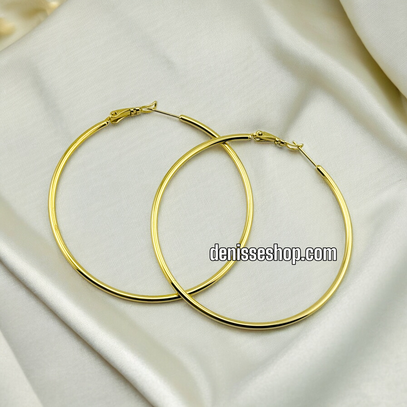 14K SIMPLE GOLD HOOPS HP430