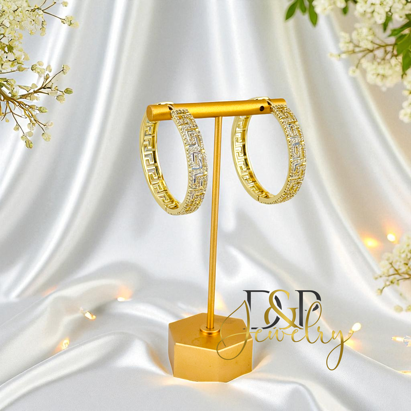 14K FASION DESIGN HOOP HP730