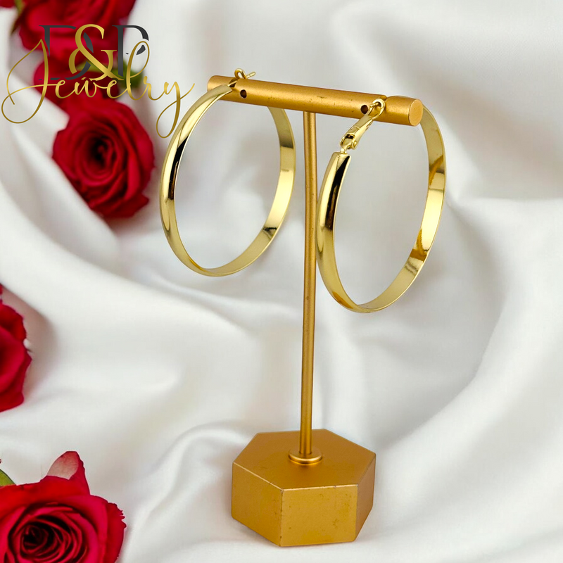 14K long Hoop Earring HP636