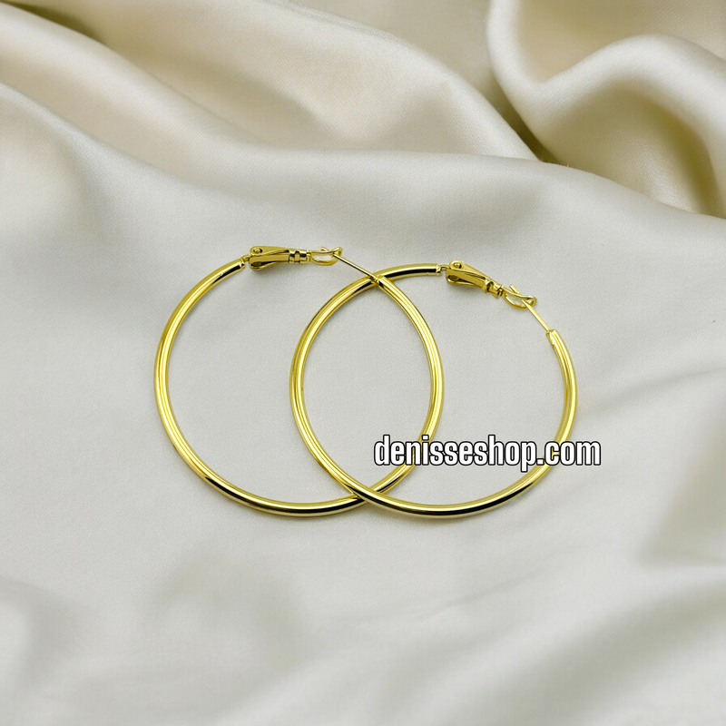 14K SIMPLE GOLD HOOPS HP430