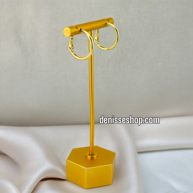 14K SIMPLE GOLD HOOPS HP430
