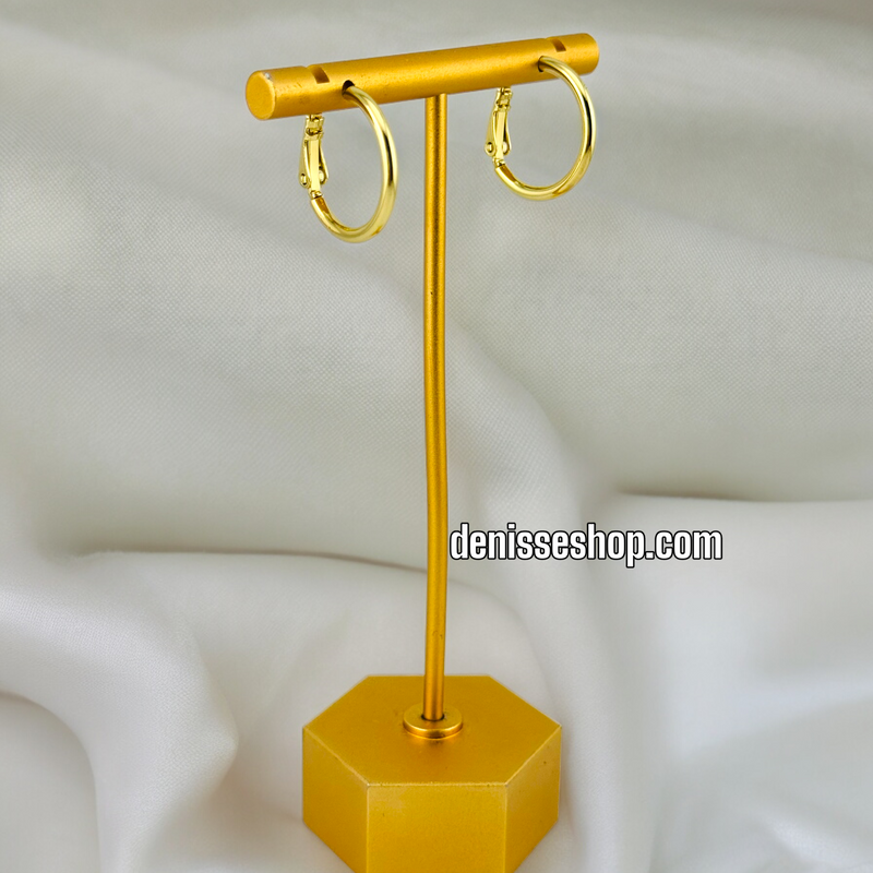 14K SIMPLE GOLD HOOPS HP430