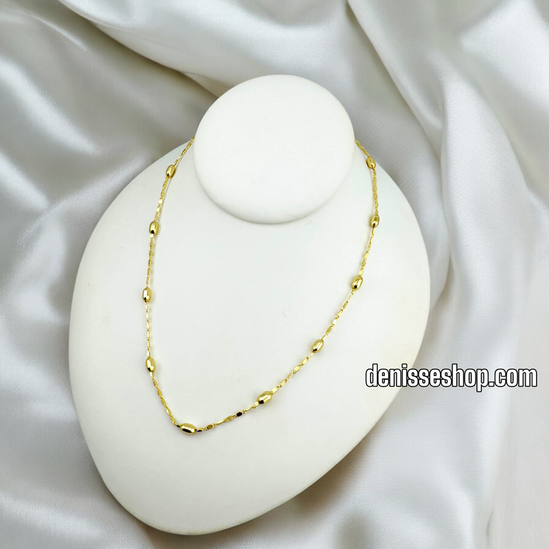 14K BARREL BEAD CHAIN 3MM CH084