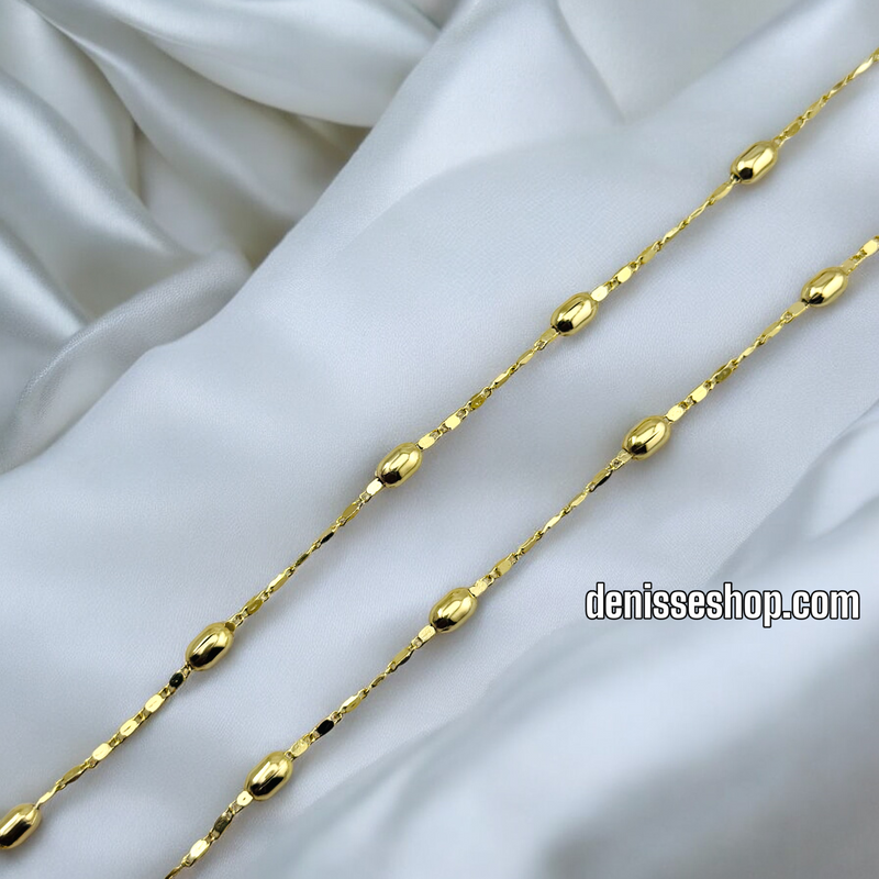 14K BARREL BEAD CHAIN 3MM CH084