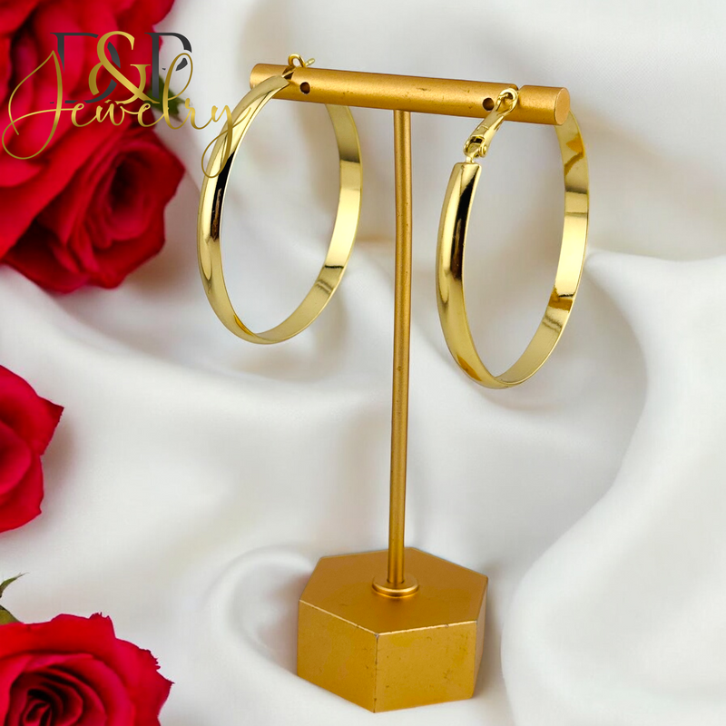 14K long Hoop Earring HP636