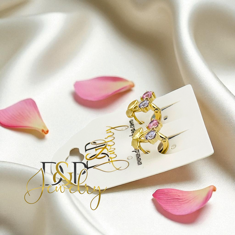 14K SOFT COLORS CHERRY EARRING E924