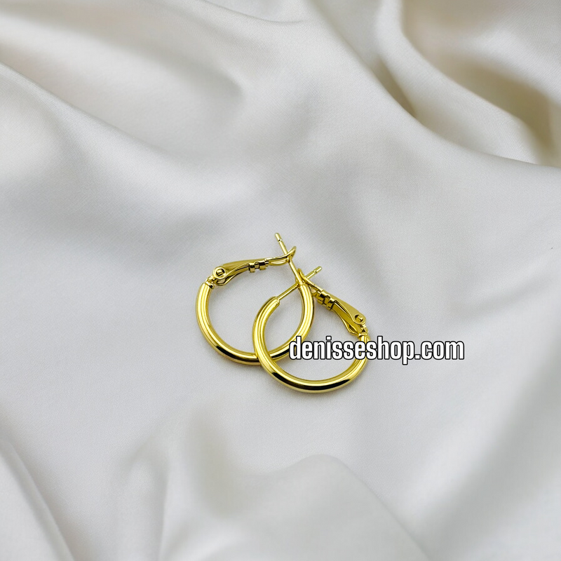 14K SIMPLE GOLD HOOPS HP430