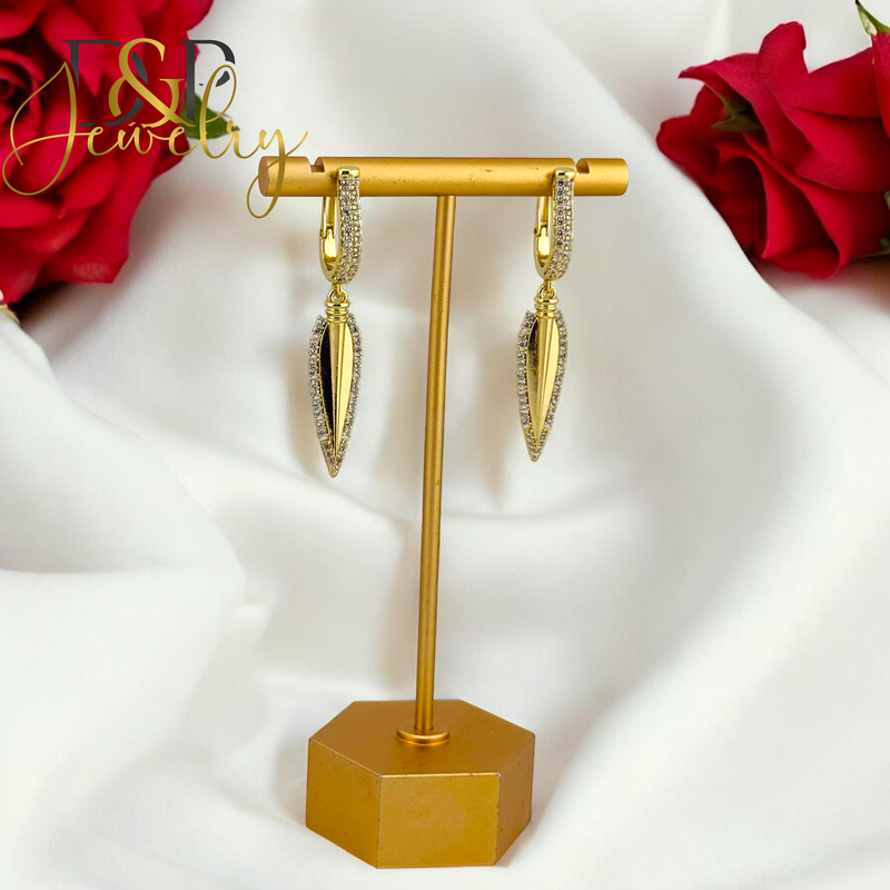 14K FETHER EARRING E836