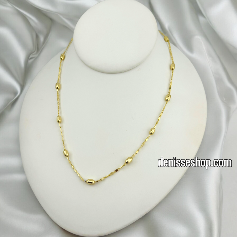 14K BARREL BEAD CHAIN 3MM CH084