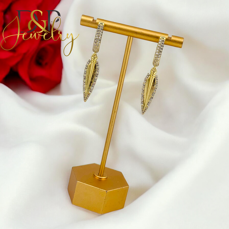 14K FETHER EARRING E836