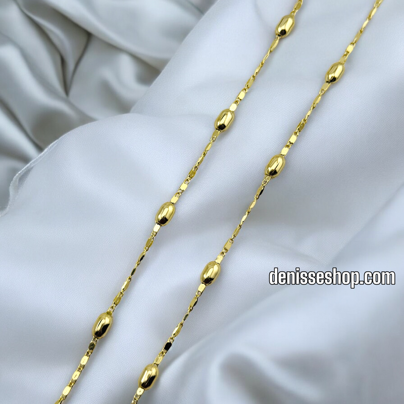 14K BARREL BEAD CHAIN 3MM CH084
