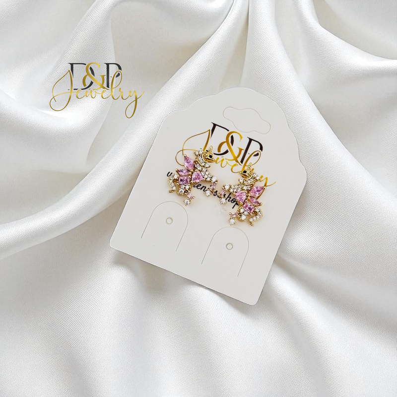 14K GOLD/UNICORN 3 VARIANTS STUD EARRING E1013