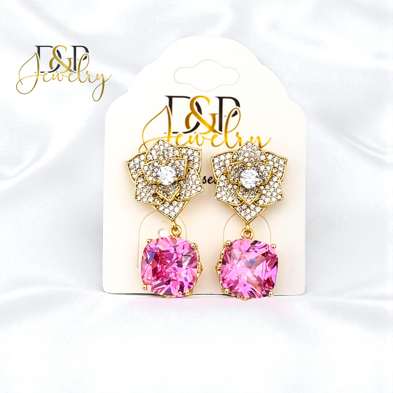 14K FLOWER EARRING E1047