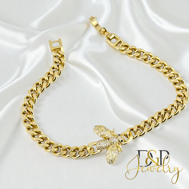 14K BEE GOLD BRACELET BR782