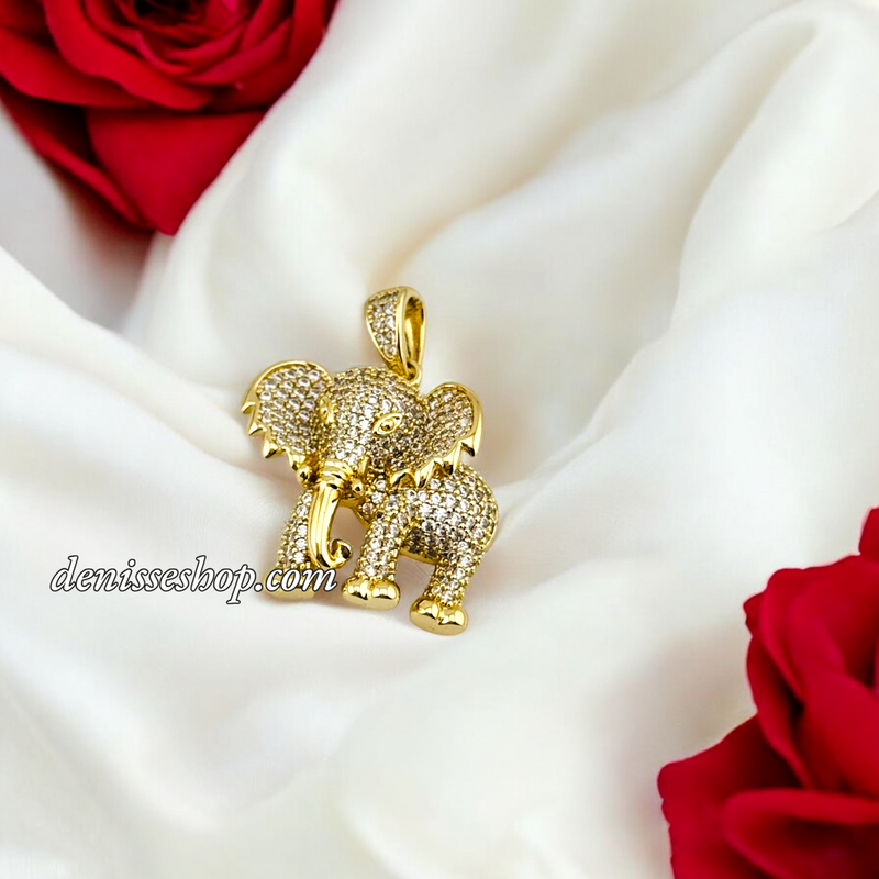 14K WOMEN ELEPHANT MEDIUM SIZE PENDANT P678