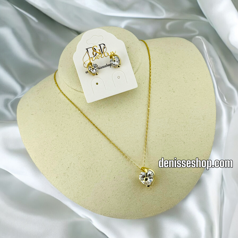 14K / WOMEN / GIRL HEART NECKLACE SET N127