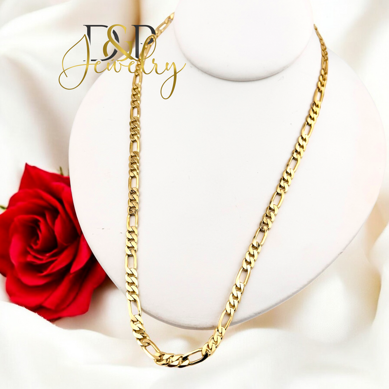 14K FIGARO CHAIN CH118 6mm