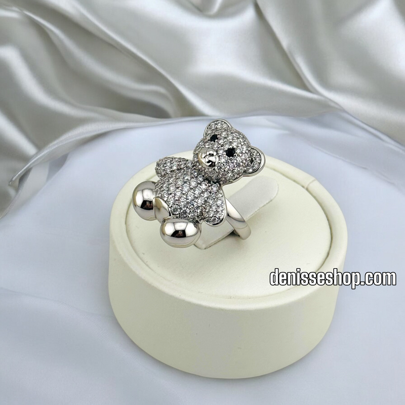 14K WOMEN/SILVER FASHION BEAR RING RG326