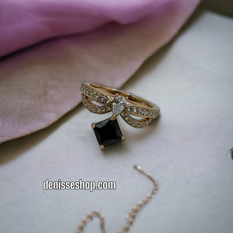 18K Black Stone Ring RG105