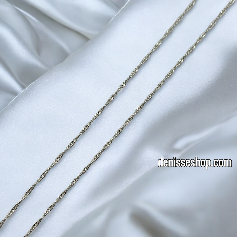 14K WOMEN SILVER TWIST DESIGN CHAIN CH052 (56)