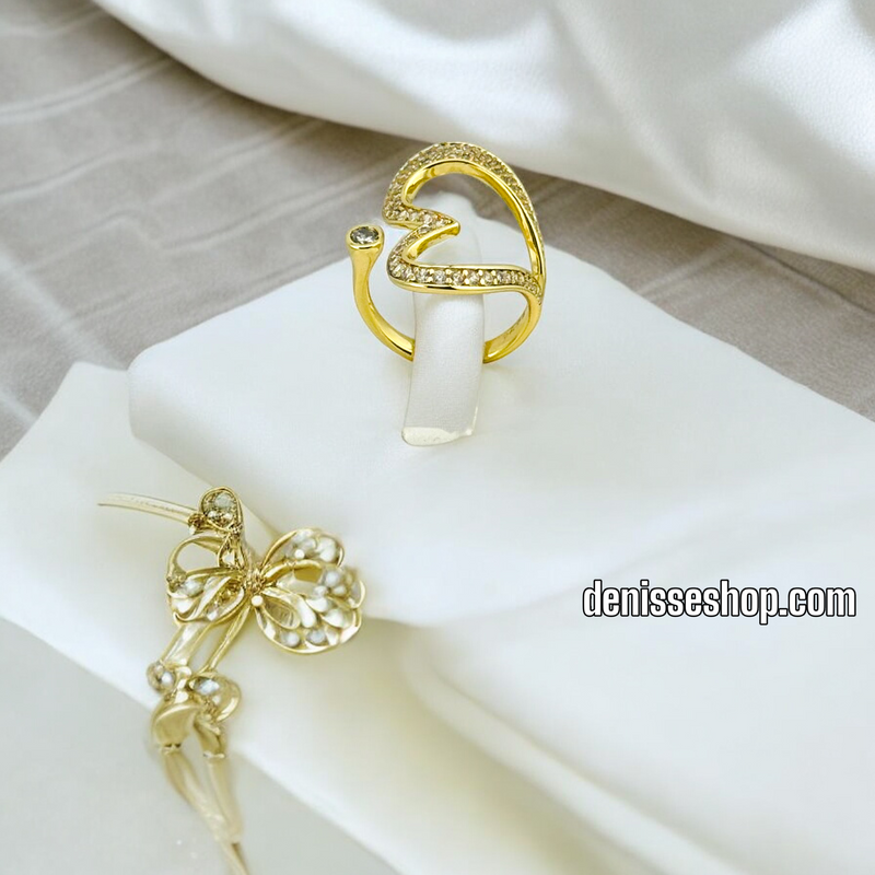 14K ADJUSTABLE FASHION HEART RING RG244