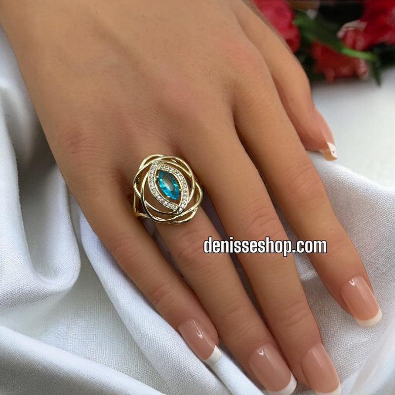 14K BLUE RING